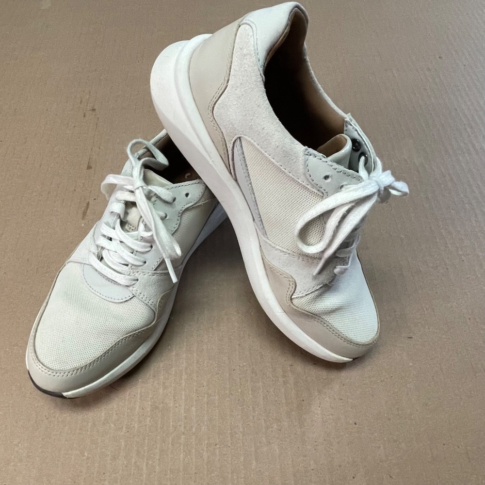 Clarks Womens Un Rio Run Unstructured Sport Trainers - White Combi Size 5M US